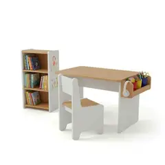 GENERICO - Combo Infantil Escritorio con Silla y Estante Lupe - Amore Home