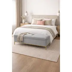 ARTSOFA - Banqueta Tres Cuerpos Relax Gris Antifluido