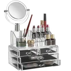 GENERICO - Organizador de maquillaje acrílico 5 espacios