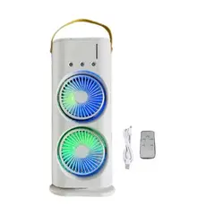 GENERICO - Ventilador Doble Recargable con control