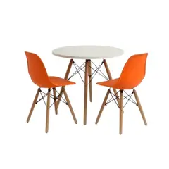 GENERICO - PACK de 2 Sillas Sofia Niño Naranja + Mesa Modelo Sofia niño