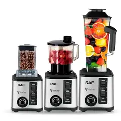 RAFF - LICUADORA RAF 3 EN 1, TRITURA HIELO, 2600 WATTS Y 15 VELOCIDADES