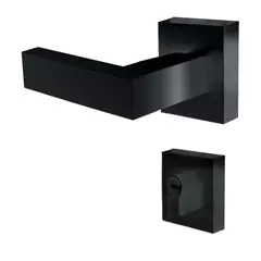 TRAVEX - Cerradura de Embutir Exclusiva Dormitorio Liza XT Negro Mate Travex