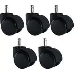 OEM - Rueda Garrucha Goma 50mm Silla Giratoria Oficina Negra x 05
