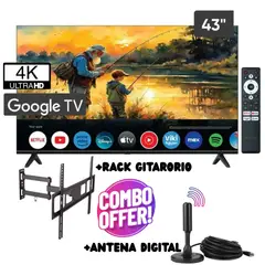 BLACKLINE - Televisor BLACKLINE 43 UHD 4K Smart TV BL43-T3000UD+RACK GIRATORIO