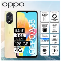 OPPO - Celular Poco A38 6.56"  Pulg. 4GB RAM 128GB ColorOS 13.1 - Dorado