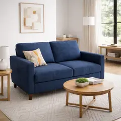 ARTSOFA - Sofá Dos Cuerpos Elara Navy Antifluido
