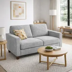 ARTSOFA - Sofá Dos Cuerpos Elara Plata Antifluido