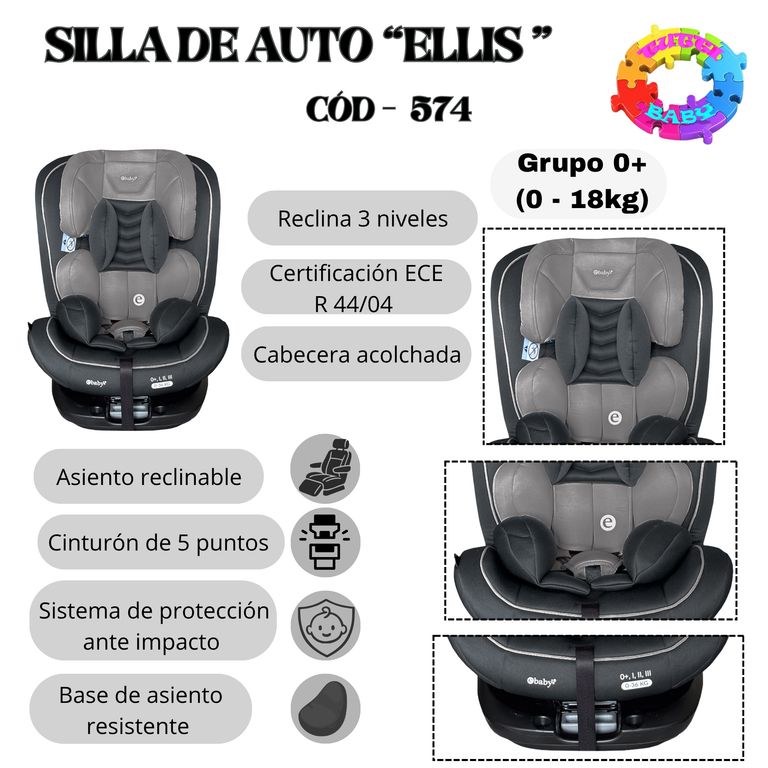 SILLA DE AUTO PARA BEBE "ELLIS" CON SISTEMA DE PROTECCION ANTE IMPACTO