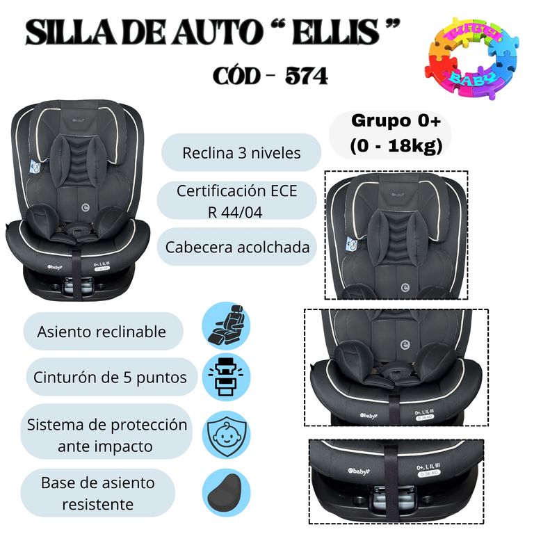 SILLA DE AUTO PARA BEBE ELLIS CON SISTEMA DE PROTECCION ANTE IMPACTO