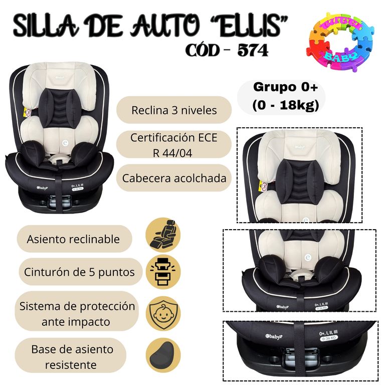 SILLA DE AUTO PARA BEBE ELLIS CON SISTEMA DE PROTECCION ANTE IMPACTO