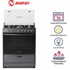 MIRAY - Cocina a Gas AZALEA PLUS GLP 5 Hornillas