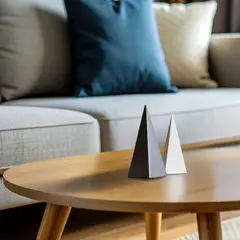 LAR DANIELSEN - Pirámide decorativa 18 cm - Blanca