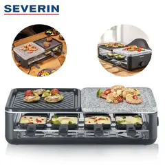 SEVERIN - Parrilla Raclette SEVERIN RG 2366 con Piedra Natural y Placa Cerámica