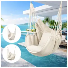 INSPIRA MARKET - Hamaca Colgante Portatil 100 x 130 cm con Funda Portátil y Almohadas