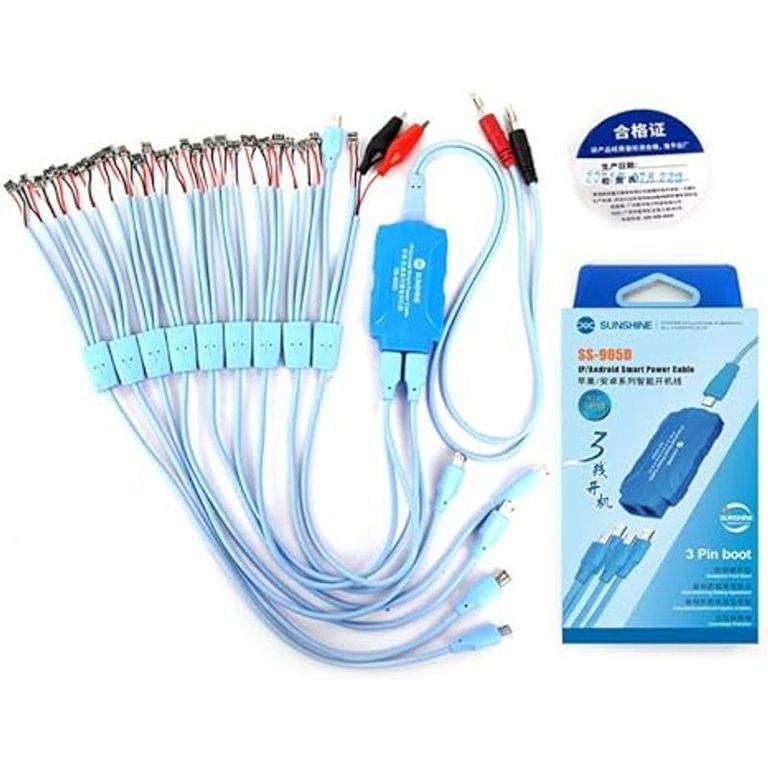 Sunshine SS-905d Cables de alimentación CC para teléfonos 6 a 14 y placas lógicas Android