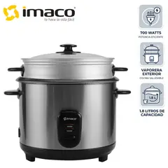 IMACO - Arrocera Multiusos RC 018S 1,8 litros con Vaporizador con Cuerpo de Acero