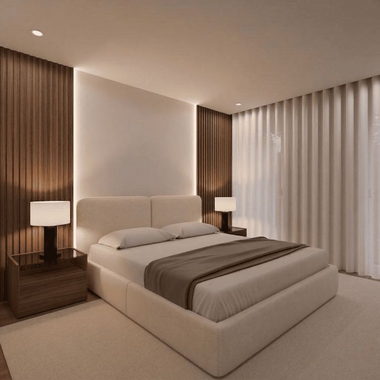Cama Box Tarima Valentine Beige Queen