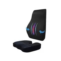 GOLDSUN - PACK COJÍN LUMBAR GEL + COJÍN DE ASIENTO GEL PREMIUM