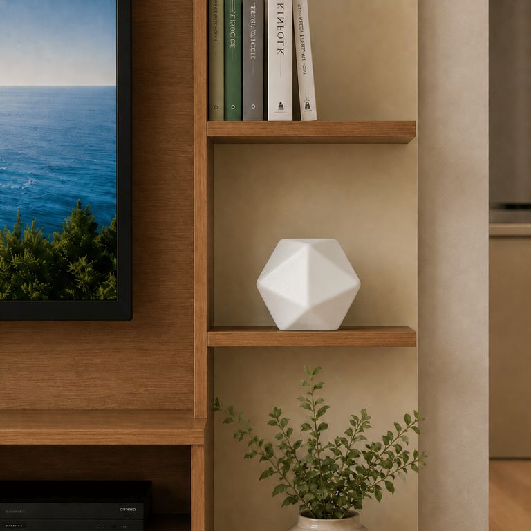 Acento decorativo de forma geométrica - Blanco