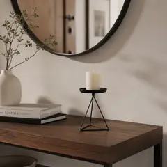 LAR DANIELSEN - Portavelas geométrico para vela pillar 19 cm - Geolight