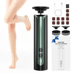 PUREPOWER - Lima Eléctrica para Pies, Removedor de Callos para Pies Electrico, Kit para Pedicure Profesional