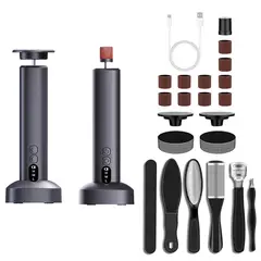 PUREPOWER - Lima Eléctrica para Pies, Removedor de Callos para Pies Electrico, Kit para Pedicure Profesional