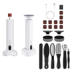 PUREPOWER - Lima Eléctrica para Pies, Removedor de Callos para Pies Electrico, Kit para Pedicure Profesional