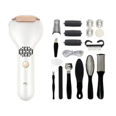 PUREPOWER - Lima Eléctrica para Pies con aspiradora, Removedor de Callos para Pies Electrico Profesional