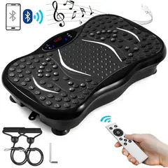 OEM - PLATAFORMA VIBRATORIA DE 120 VELOCIDADES, CON BLUETOOTH + CONTROL+ 2 LIGAS PARA EJERCICIOS