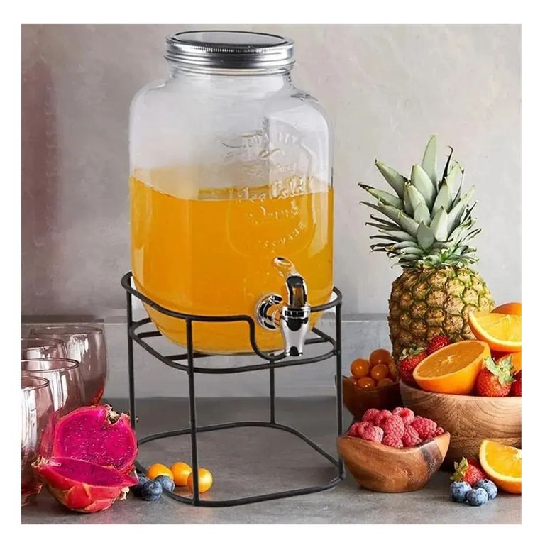 DISPENSADOR DE VIDRIO VINTAGE PARA BEBIDAS 8 LT CON BASE