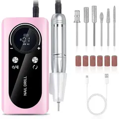 PUREPOWER - Pulidor De Uñas Recargable Drill Máquina Manicura 45000 Rpm de Uñas para Doméstico y Salón
