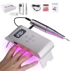 PUREPOWER - Pulidor De Uñas Recargable 2en1 Drill Máquina Manicura 45000 Rpm de Uñas para Doméstico y Salón