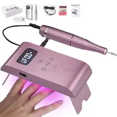 PUREPOWER - Pulidor De Uñas Recargable 2en1 Drill Máquina Manicura 45000 Rpm de Uñas para Doméstico y Salón