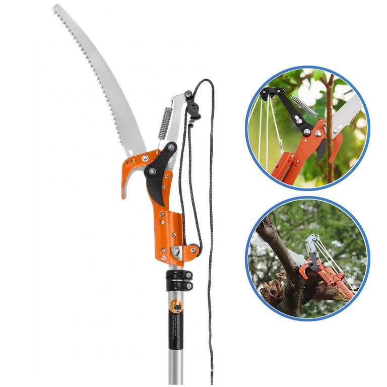 SERRUCHO PODADOR DE RAMAS ALTAS MANGO TLESCOPICO 3 METROS PROFESIONAL TRAMONTINA