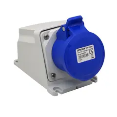 OPALUX - Toma Empotrable Inclinada 10° IP54 2P+T 16A 200-250V OP-23230 OPALUX