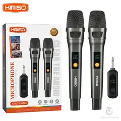 SEISA - Microfono Inalambrico KIMISO Dual UHF para Karaoke, Parlantes y Receptor  Recargable