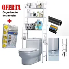 GENERICO - Estante de baño 3 niveles organizador de 160x50x25.