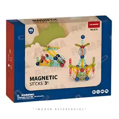 GENERICO - BLOQUES MAGNÉTICOS DE CONSTRUCCIÓN 46 PIEZAS