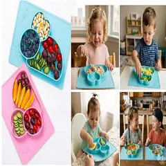 GENERICO - Bandeja de silicona para comida de bebé, con un diseño adorable CONEJO