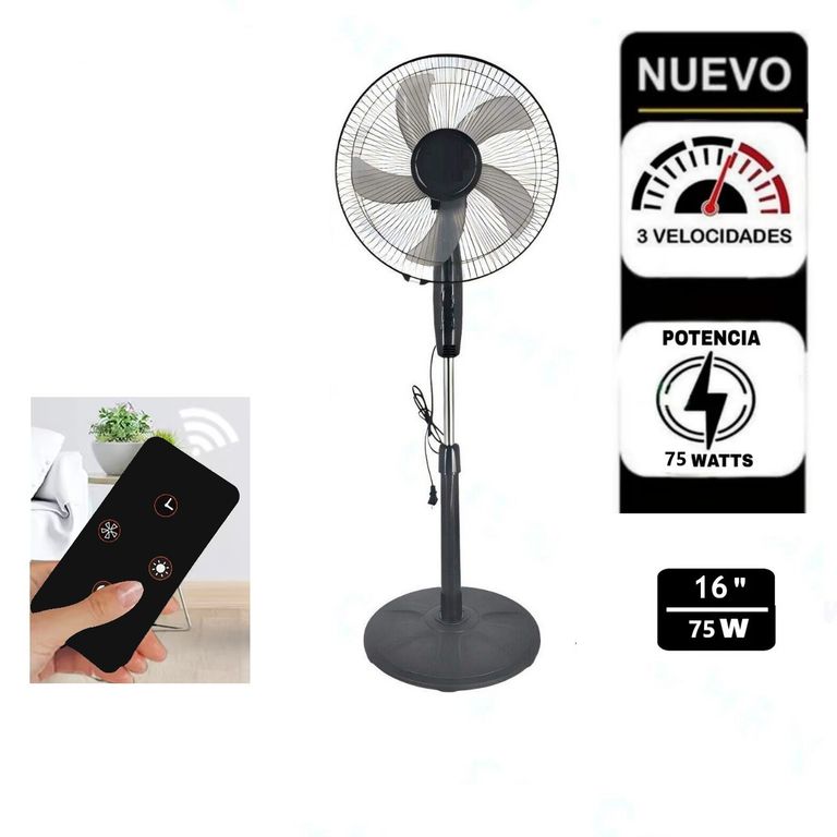 Ventilador 75W con control Remoto 16" Pulgadas Modelo 2026