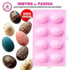 GENERICO - Molde de Silicona de Huevos de Pascua para Repostería