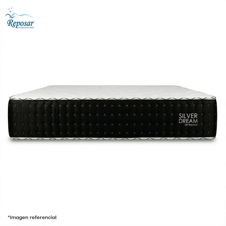 Colchón Silver Dream King Size Superortopedico Negro - 1 almohada en Regalo