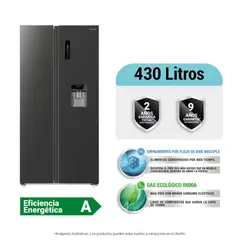 HYUNDAI - Refrigeradora Hyundai 430LT Side By Side HYRF450SXS Negro