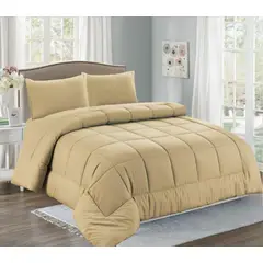 CASATEX - Edredón acolchado 2 plazas + Juego de sábanas 100% Algodón