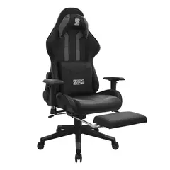TEMEL - Silla Gamer Reclinable Negro con Reposapiés - TEMEL