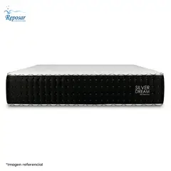 REPOSAR EL DESCANSO IDEAL - Colchón Silver Dream 1.5 Plazas Superortopedico Negro - 1 almohada en Regalo