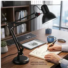 SEISA - Lampara de Escritorio con Base y Foco 40W MT-811