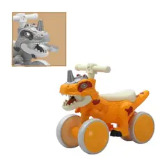 GENERICO - BICICLETA DE EQUILIBRIO DINO CON EFECTO BOTA HUMO, LUCES Y MUSICAL