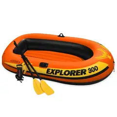 Intex - Bote Inflable Explorer 300 Remos-Inflador Intex